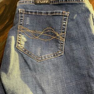 Cowgirl Tuff Blue Denim Jeans with Embroidered Pocket